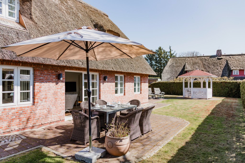 Ferienhaus Friesenliebe Nieblum Garten und Terrasse